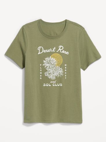 Old Navy EveryWear Crew-Neck Graphic T-Shirt - Dill Caper in Kuwait