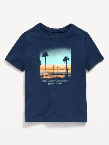 تي شيرت برسومات بأكمام قصيرة من Old Navy للأولاد الصغار - الشاطئ in Kuwait