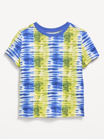 تي شيرت مطبوع بأكمام قصيرة من Old Navy للأولاد الصغار - Blue Tye Die in Kuwait