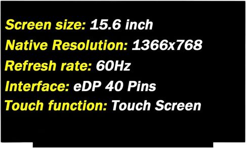 15.6" Replacement NT156WHM-T03 V8.0 V8.1 for HP 15-DW0036WM 15-DW0038WM 15-dw2025cl 15-dw3013dx L52001-001 40Pins 1366X768 LCD Touch Screen Laptop Panel in Saudi Arabia