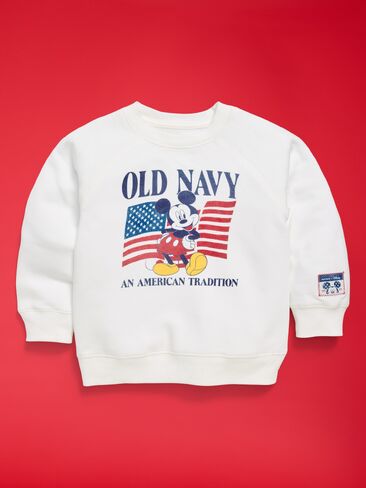 Old Navy Old Navy x Disney Mickey Mouse Oversized Unisex Crew-Neck Sweatshirt for Toddler - Mickey Mouse in Kuwait