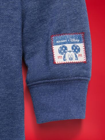 سترة Old Navy Old Navy x Disney Mickey Mouse كبيرة الحجم للجنسين برقبة دائرية للأطفال الصغار - أزرق باسيفيك in Kuwait