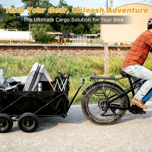 Universal Trailer Coupler Hitch for E-Bike & Bike, Heavy-Duty Cargo Connector with Multi-Hole Fit & Quick Installation, Ideal for Camping, Shopping, Pet in Kuwait