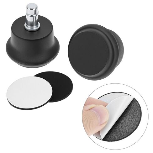 QWORK Heavy-Duty Bell Glides Replacement Set for Office Chairs & Stools, Converts Casters to Fixed Feet, Noise-Reducing with Self-Adhesive Felt Pads,1000 lbs, 5 Pack in Kuwait