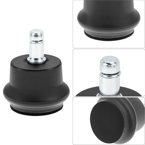 QWORK Heavy-Duty Bell Glides Replacement Set for Office Chairs & Stools, Converts Casters to Fixed Feet, Noise-Reducing with Self-Adhesive Felt Pads,1000 lbs, 5 Pack in Kuwait