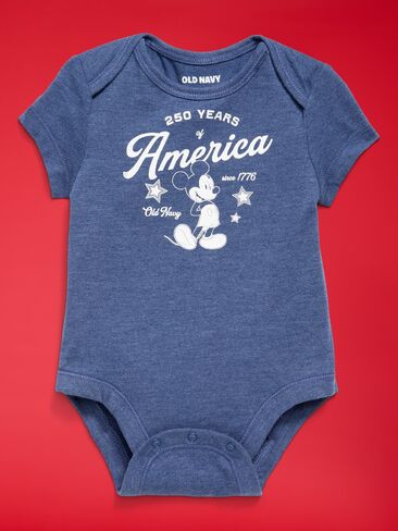 سالوبيت برسومات للجنسين بأكمام قصيرة من Old Navy x Disney Mickey Mouse للأطفال - أزرق باسيفيك in Kuwait