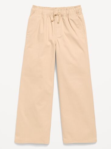 Old Navy School Uniform Baggy Wide-Leg Pull-On Pants for Girls - Rolled Oats in Kuwait