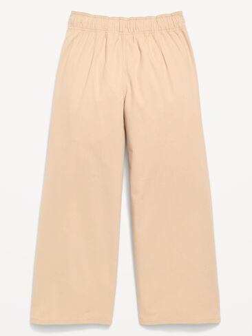 Old Navy School Uniform Baggy Wide-Leg Pull-On Pants for Girls - Rolled Oats in Kuwait