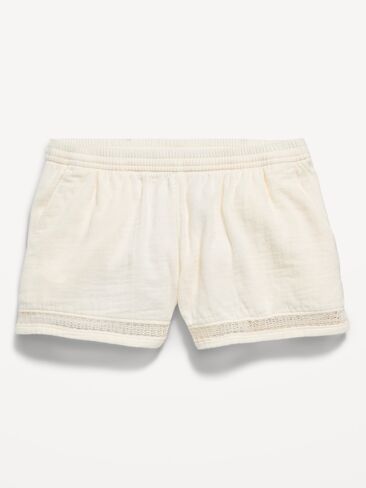 شورت Old Navy مزدوج النسيج بأطراف كروشيه للبنات - Creme De La Creme in Kuwait