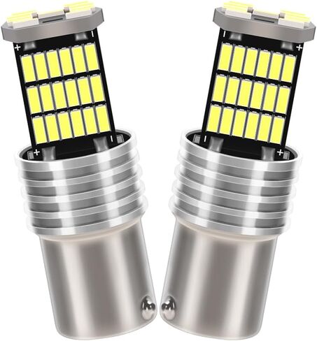 مجموعة كاملة 4014 SMD 1157 / P21/5W / 2057/2357 / 7528 LED DRL/مجموعة مصابيح وقوف السيارات لسيارة Kia Forte 2019، 6000K أبيض، CANbus خالية من الأخطاء، التوصيل والتشغيل، 2 حزمة in Kuwait