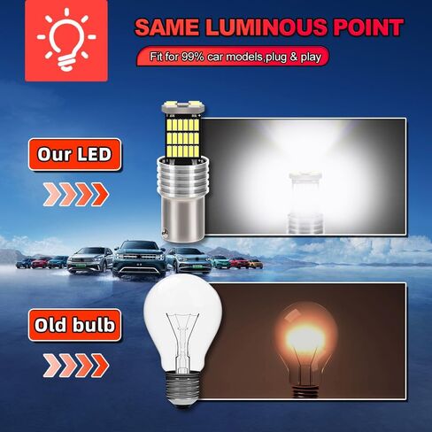 مجموعة كاملة 4014 SMD 1157 / P21/5W / 2057/2357 / 7528 LED DRL/مجموعة مصابيح وقوف السيارات لسيارة Kia Forte 2019، 6000K أبيض، CANbus خالية من الأخطاء، التوصيل والتشغيل، 2 حزمة in Kuwait