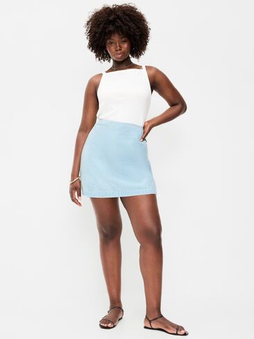Old Navy Denim Micro Skort - Light Wash in Kuwait