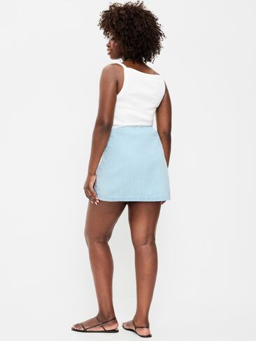 Old Navy Denim Micro Skort - Light Wash in Kuwait