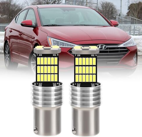 2 قطعة 7528 1157 BAY15D 6000K أبيض LED DRL لمبات إضاءة وقوف السيارات لعام 2019 2020 Hyundai Elantra SEL-CANbus خالية من الأخطاء - التوصيل والتشغيل in Kuwait