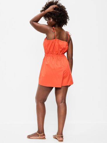 Old Navy Eyelet Tie-Strap Romper - Moonfish Orange in Kuwait