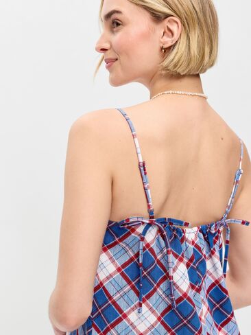 Old Navy Strappy Mini Shift Dress - Blue Plaid in Kuwait