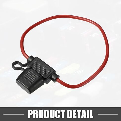 5A Standard Blade Style Fuse 12 AWG Fuse Holder Waterproof 12 Gauge Fuse Holder Blade Style Inline Fuse Holder Metal Black in Kuwait