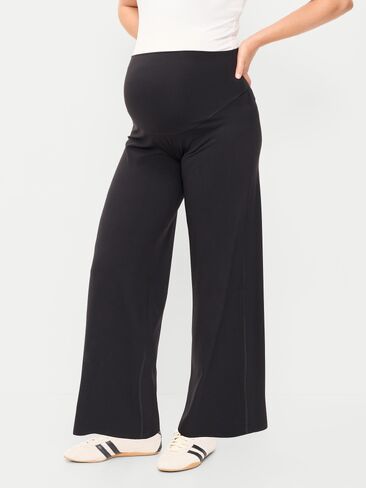 Old Navy Maternity Maternity StudioSmooth بنطال واسع الساق - بلاك جاك in Kuwait