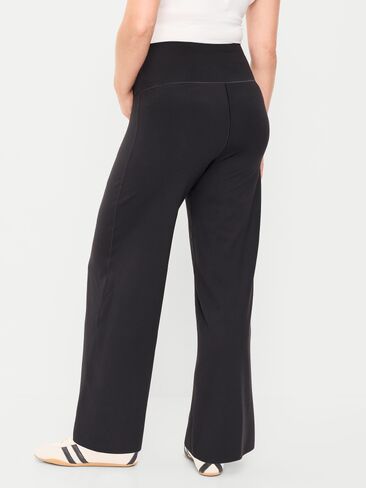 Old Navy Maternity Maternity StudioSmooth بنطال واسع الساق - بلاك جاك in Kuwait
