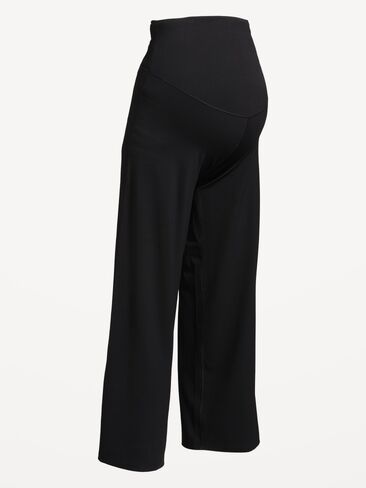 Old Navy Maternity Maternity StudioSmooth بنطال واسع الساق - بلاك جاك in Kuwait