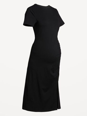Old Navy Maternity Short-Sleeve Ruched Dress - Black Jack in Kuwait