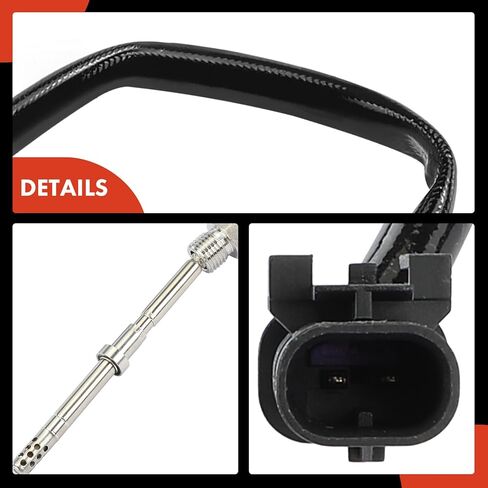 مستشعر درجة حرارة غاز العادم A-Premium متوافق مع شيفروليه سيلفرادو 2500 HD 3500 HD & GMC Sierra 2500 HD 3500 HD، 2017 2018 2019 2020 2021، 6.6 لتر، استبدال # 12672666 in Kuwait