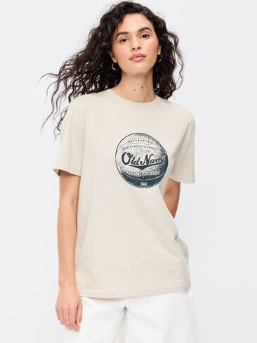 تي شيرت برسومات Old Navy للبالغين - بيج in Kuwait