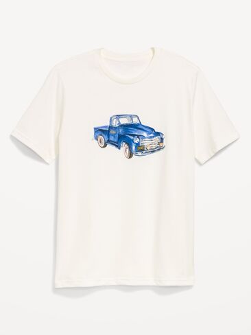 Old Navy Graphic T-Shirt for Adults - Off White in Kuwait