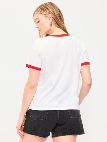 تي شيرت Old Navy Pride Ringer - كالا ليلي أبيض in Kuwait