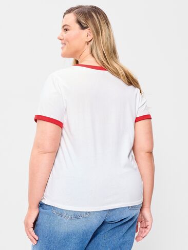 تي شيرت Old Navy Pride Ringer - كالا ليلي أبيض in Kuwait