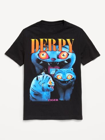 Old Navy KPop Demon Hunters™ Gender-Neutral Graphic T-Shirt for Kids - Black Jack in Kuwait