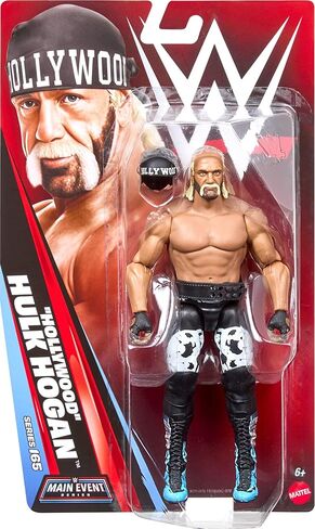 Mattel WWE "Hollywood" Hulk Hogan Action Figure، سلسلة الحدث الرئيسي #165، نجم قابل للتجميع مقاس 6 بوصات مع 14 نقطة مفصلية ومظهر يشبه الحياة in Kuwait