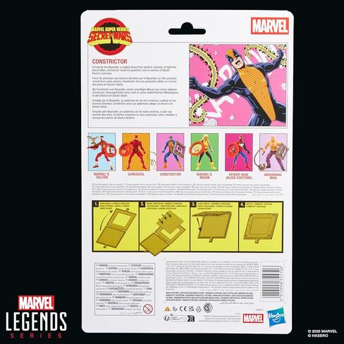 سلسلة Marvel Legends Secret Wars Constrictor، شخصية ريترو كوميكس القابلة للتجميع مقاس 6 بوصات مع درع عدسي in Kuwait