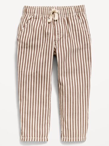 Old Navy Pull-On Barrel-Leg Pants for Toddler Boys - Neutral Stripes in Kuwait
