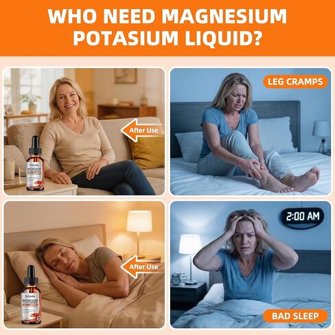 (2 Pack) Magnesium Glycinate Liquid Drops,1000 mg Liquid Magnesium Supplement with Bromelain, Vitamin B6, C, D, High Absorption Magnesium Complex for Night, Muscle & Energy Support, Strawberry Flavor in Saudi Arabia