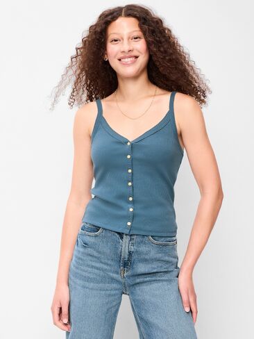 قميص كامي بدون أكمام بأزرار أمامية من Old Navy - نبتون in Kuwait