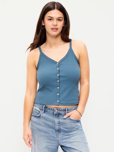 قميص كامي بدون أكمام بأزرار أمامية من Old Navy - نبتون in Kuwait