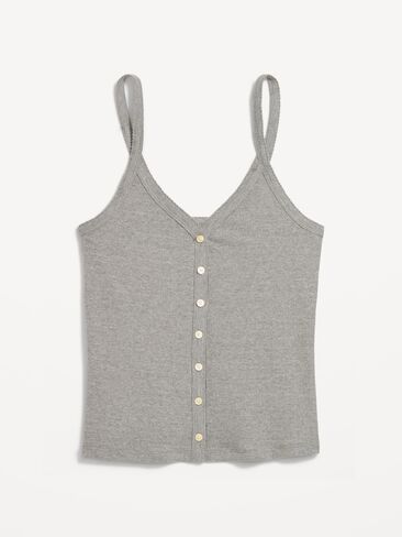 Old Navy Button-Front Cami Tank Top - Dark Heather Grey in Kuwait