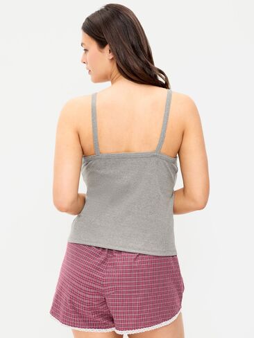 Old Navy Button-Front Cami Tank Top - Dark Heather Grey in Kuwait