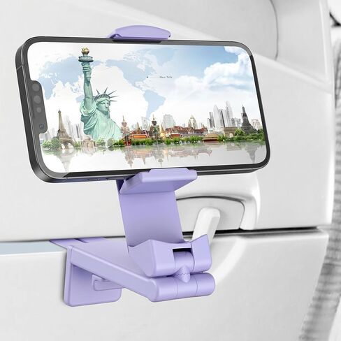 Perilogics Airplane Phone Holder Mount, Plane Travel Essentials (White) | Universal in Flight Phone Stand, Hands Free, Dual 360° Rotatio, Must Haves Airplane Travel Accessory in Saudi Arabia