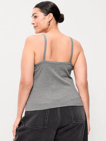 Old Navy Button-Front Cami Tank Top - Dark Heather Grey in Kuwait
