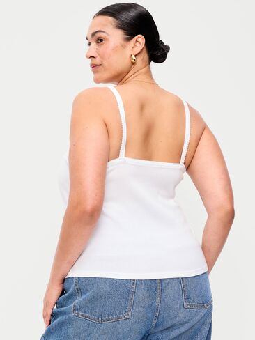 قميص كامي بدون أكمام بأزرار أمامية من Old Navy - زنابق بيضاء in Kuwait