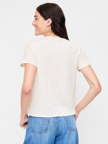 Old Navy EveryWear Crew-Neck T-Shirt - Oatmeal Heather in Kuwait