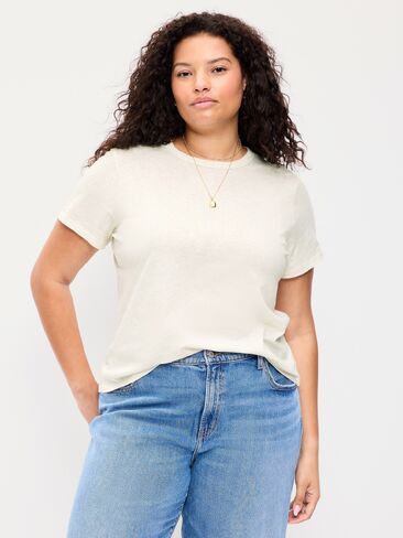 Old Navy EveryWear Crew-Neck T-Shirt - Oatmeal Heather in Kuwait