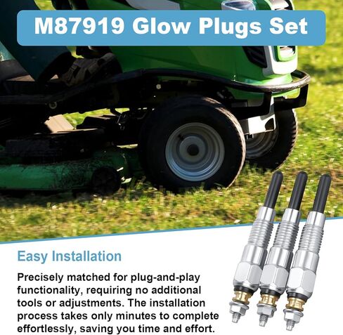 3 قطع شمعات توهج M87919 متوافقة مع John Deere 330 332 375 430 455 متوافقة مع Yanmar 3TN66C 3TN66UJ 3TNA72UJ استبدال 0-250-202-110، 0-250-202-014، 0-250-202-015، 0-250-202-016, 0-250-202-017 in Kuwait