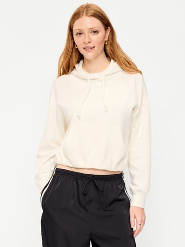 Old Navy SoComfy Bubble-Hem Hoodie Sweatshirt - Sea Salt in Kuwait