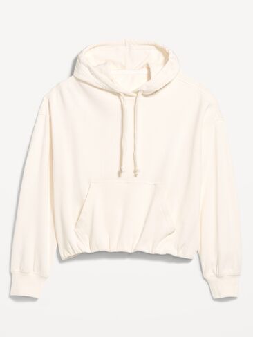 Old Navy SoComfy Bubble-Hem Hoodie Sweatshirt - Sea Salt in Kuwait