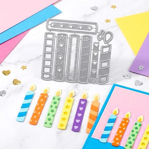 الشموع يموت التخفيضات لصنع بطاقة، سكرابوكينغ المعادن يموت تخفيضات عيد ميلاد سعيد النقش قالب الإستنسل DIY بها بنفسك سكرابوكينغ ديكور الزفاف عيد ميلاد بطاقة نعمة in Kuwait
