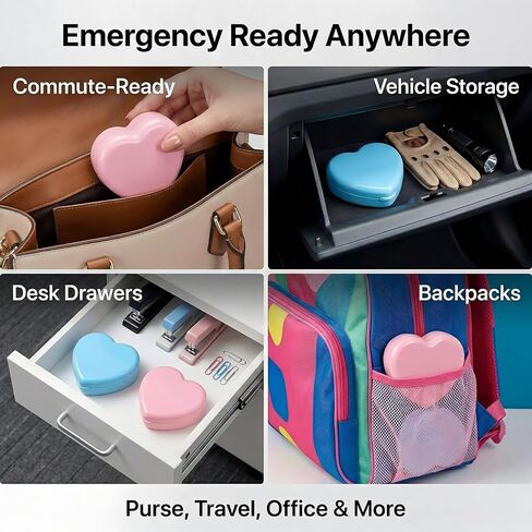 10 Sets Travel Sewing Kit Mini - Heart Shaped Mini Sewing Kit Bulk for Wedding Favors, Holiday Donation Boxes & Emergency Repairs - Portable Small Mending Set with Organza Gift Bags, Pink & Blue in Kuwait