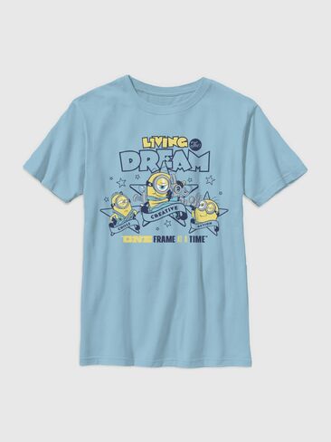 Old Navy Minions 3 Living The Dream Graphic T-Shirt for Kids - Light Blue Dream in Kuwait